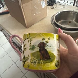 Floral Dog Print Mug - Anthropologie